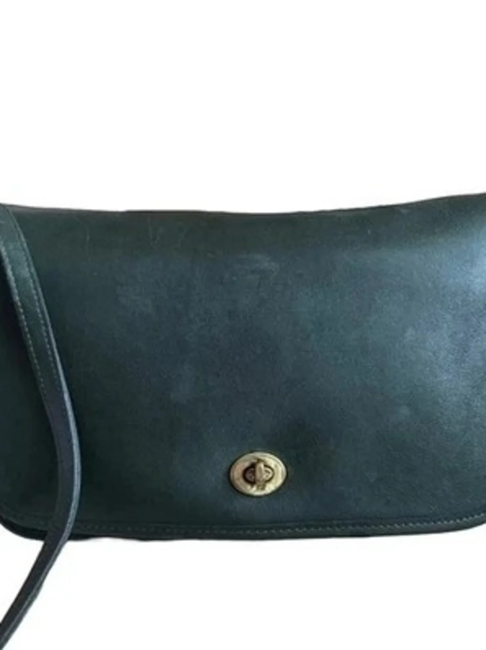 Coach Black Shoulder Bag with Gold Turn-Lock